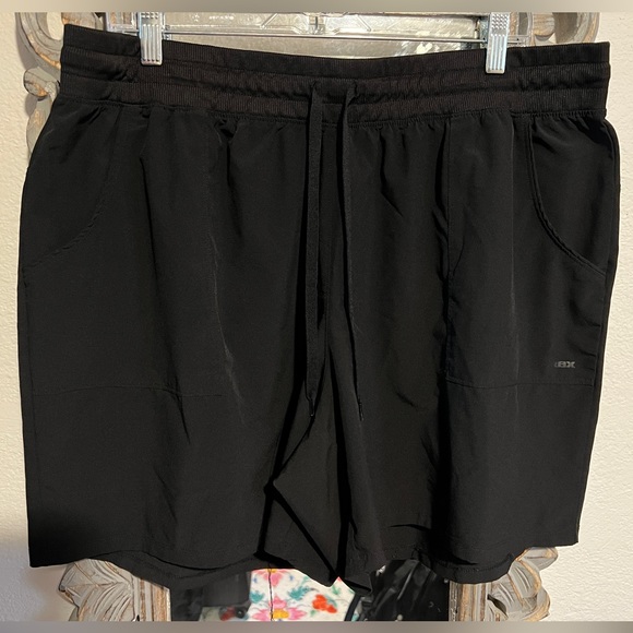 RBX Women’s Plus 2X Black Active Shorts Pull On Waist with Drawstring - Picture 3 of 9